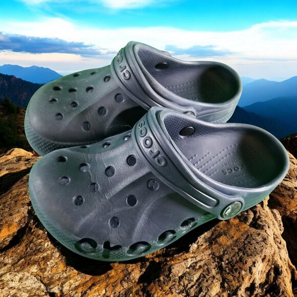 Crocs Classic Youth Size 11 Blue Comfort Shoes 12439 - Picture 4 of 8